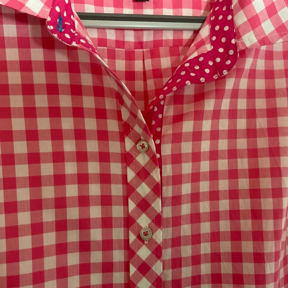 Talbots Pink Gingham Button Down Shirt - Picture 5 of 9